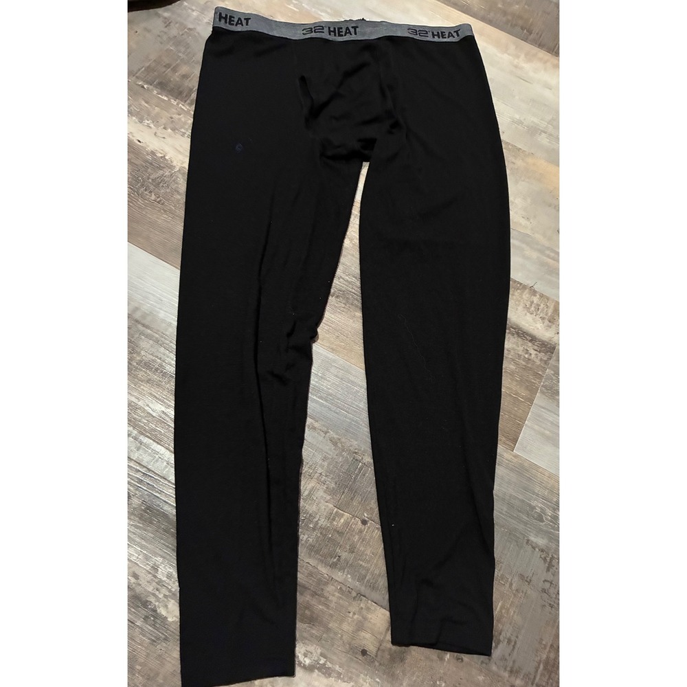 32 Degrees Heat Mens Thermal Base Layer Pants Black XL Long Johns Leggings
